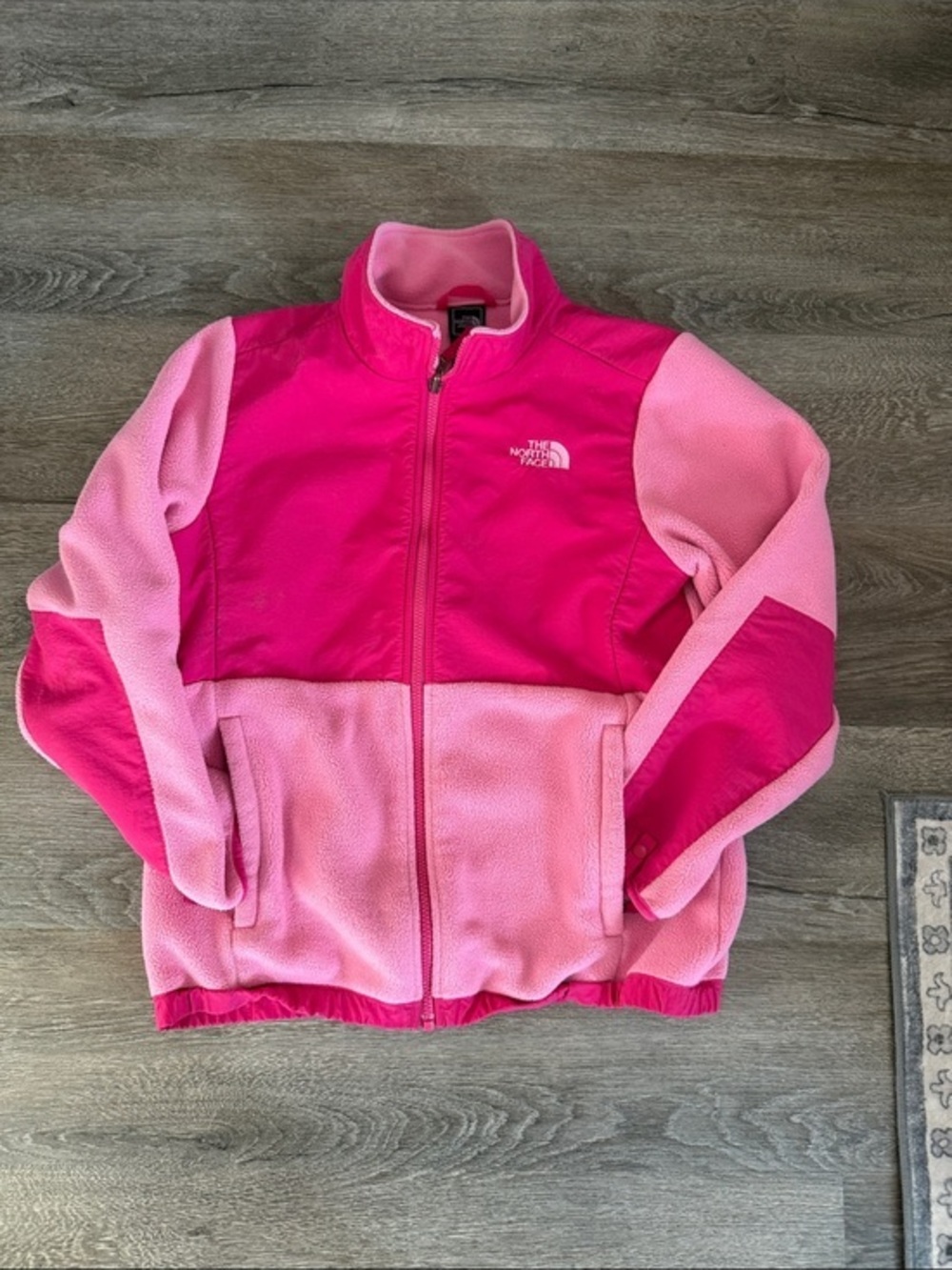 The North Face Two-Tone Pink Girls' XL 18 Fleece Jacket. Great condition